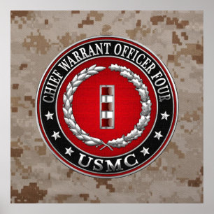 US Marines: Chief Warrant Four (USMC CWO-4) [3D] Poster