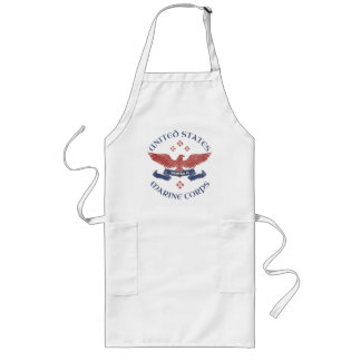 US MARINES Eagle RWB Patriotic Semper Fi Long Apron