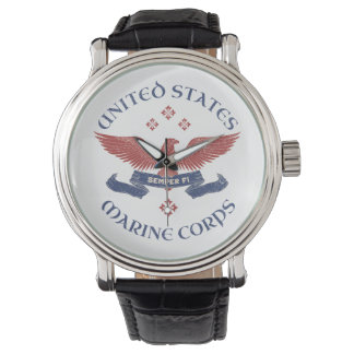 US MARINES Eagle RWB Patriotic Semper Fi Watch
