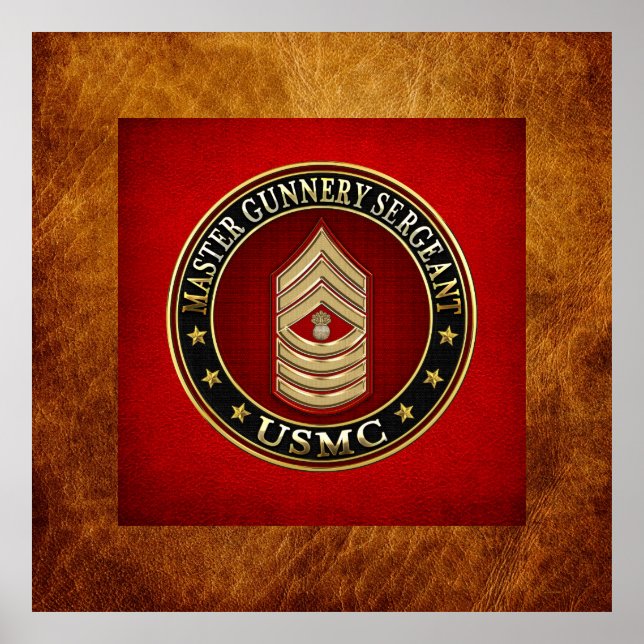 US Marines: Master Gunnery Sergeant (USMC MGySgt) Poster (Front)