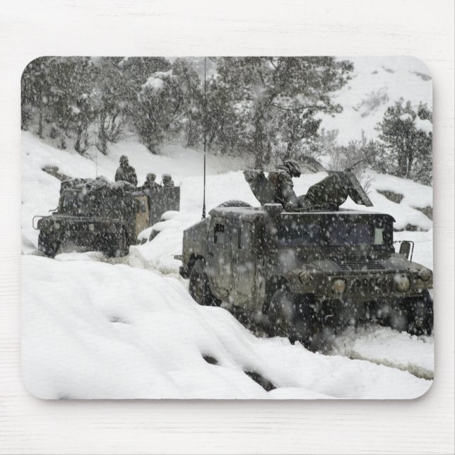 US Marines patrol in Khowst-Gardez Pass Mouse Pad (Front)