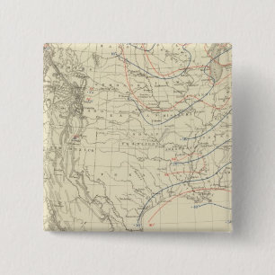 US Mean Temperature 15 Cm Square Badge