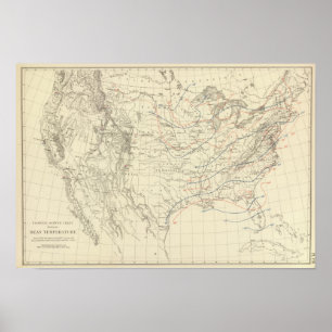 US Mean Temperature Poster