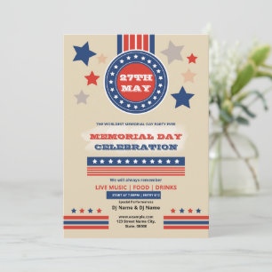 Us memorial day event flyer template