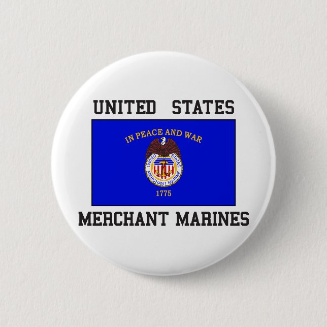 US Merchant Marine 6 Cm Round Badge (Front)