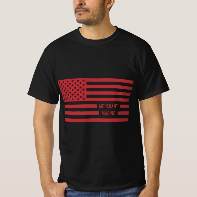 US Merchant Marine American Flag T-Shirt (Front)