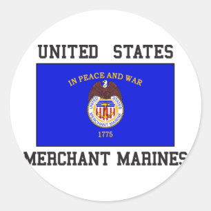 US Merchant Marine Classic Round Sticker