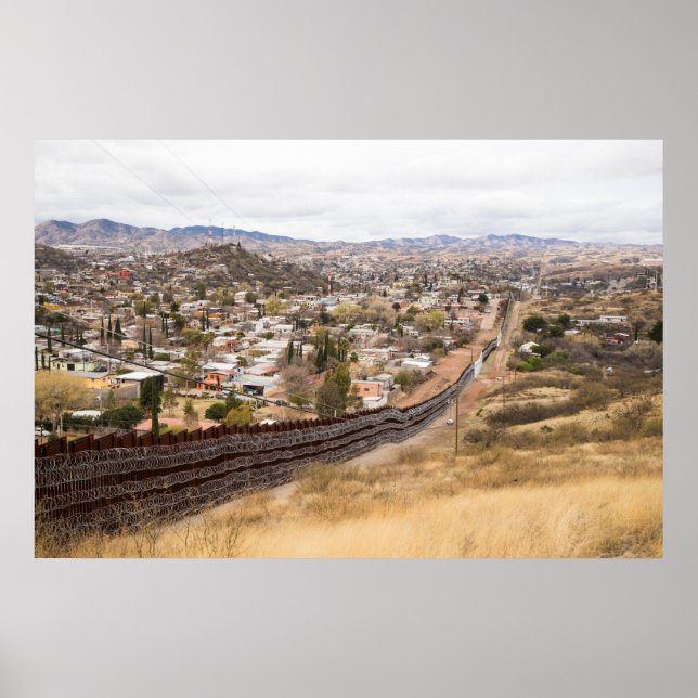 US-Mexican Border Wall Photograph Poster (Front)