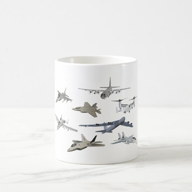 US Military Airplanes Coffee Mug (Center)
