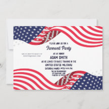 US Military Bootcamp Going Away Party Invitation