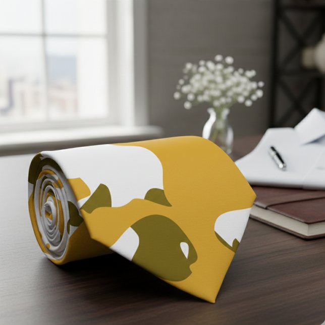 US Military Camouflage Green Camo Seamless Pattern Tie (US Military Camouflage Green Camo Neck Tie)