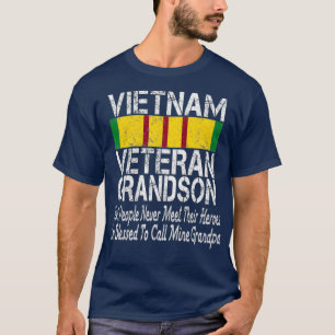 US Military Family Vietnam Veteran Grandson Gift T-Shirt