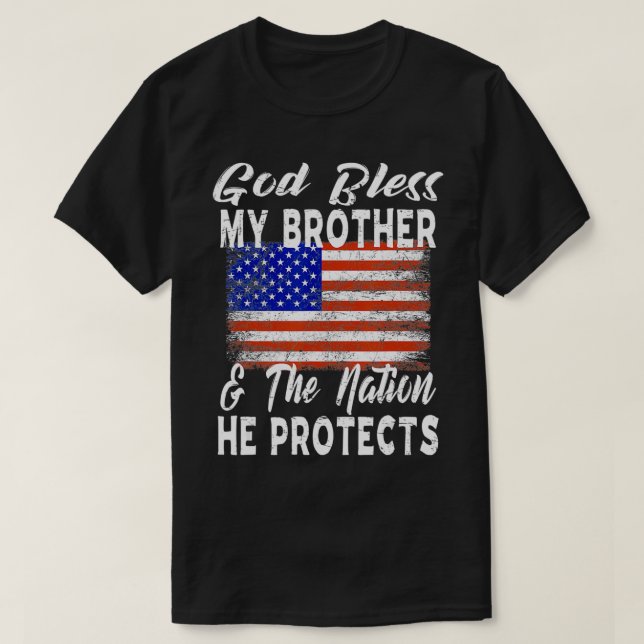 US Military & First Responder Family Member Brothe T-Shirt (Design Front)