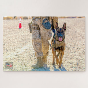 US MILITARY WORKING DOG (20x30 inch) Jigsaw Puzzle
