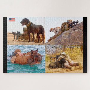 US MILITARY WORKING DOG (20x30 inch) Jigsaw Puzzle