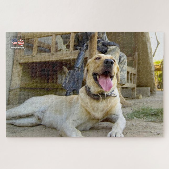 US MILITARY WORKING DOG (20x30 inch) Jigsaw Puzzle (Horizontal)