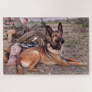 US MILITARY WORKING DOG (20x30 inch) Jigsaw Puzzle