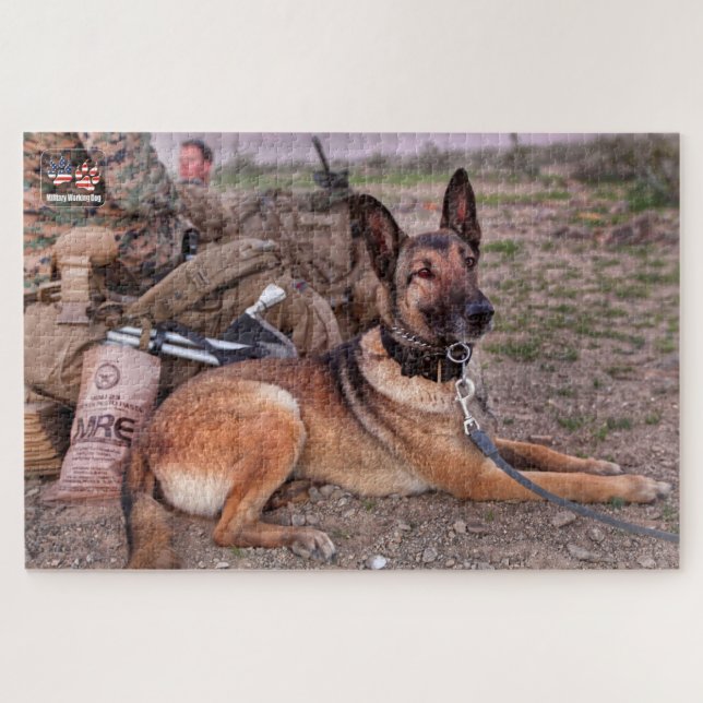US MILITARY WORKING DOG (20x30 inch) Jigsaw Puzzle (Horizontal)