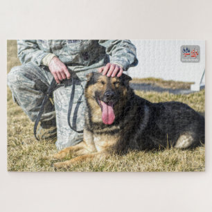 US MILITARY WORKING DOG (20x30 inch) Jigsaw Puzzle