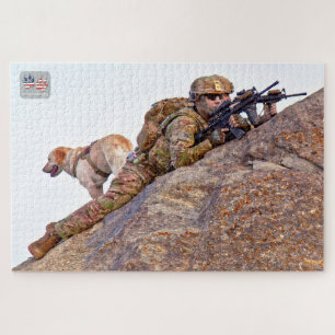US MILITARY WORKING DOG (20x30 inch) Jigsaw Puzzle