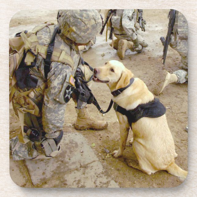 US MILITARY WORKING DOG COASTER (Front)