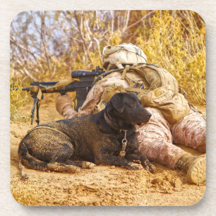 US MILITARY WORKING DOG COASTER