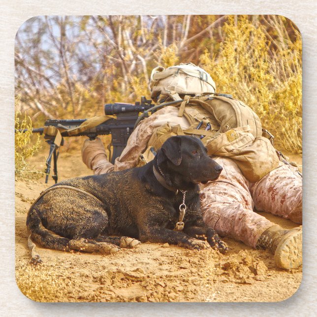 US MILITARY WORKING DOG COASTER (Front)