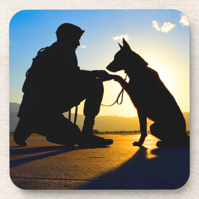 US MILITARY WORKING DOG COASTER (Front)