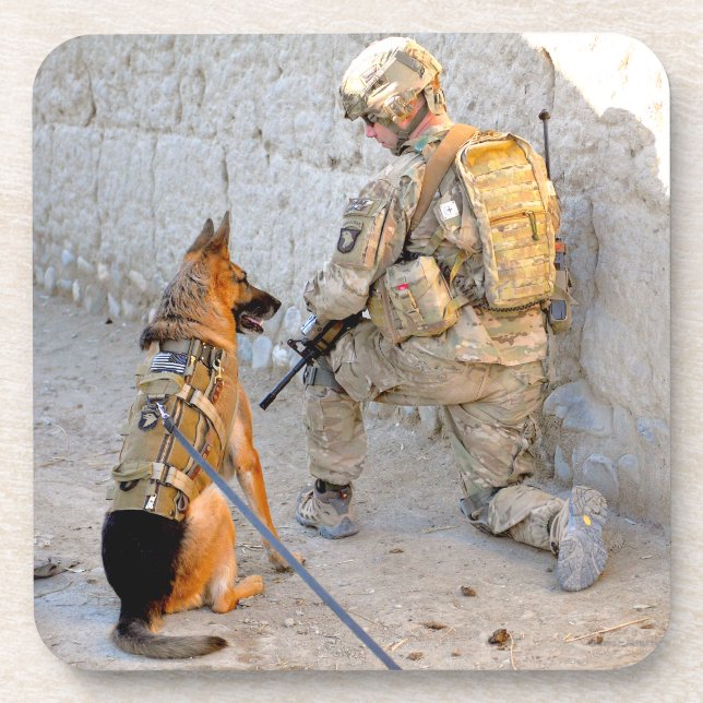 US MILITARY WORKING DOG COASTER (Front)