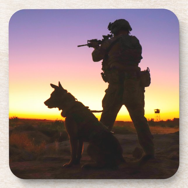 US MILITARY WORKING DOG COASTER (Front)