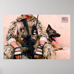US MILITARY WORKING DOG POSTER
