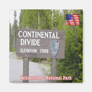 US National Park Yellowstone - Continental Divide Magnet