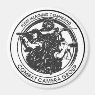 US NAVY COMBAT CAMERA PACIFIC 4" Magnet