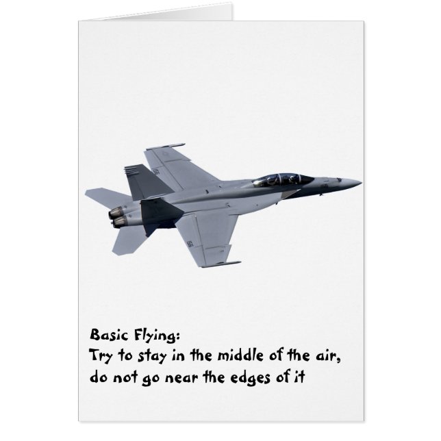 US Navy F-18 Super Hornet Card (Front)