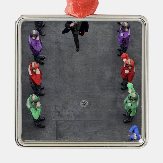 US Navy rainbow sideboys Metal Tree Decoration (Front)