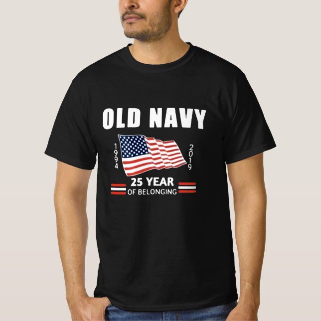 Us Navy Veteran Flag T-Shirt (Front)