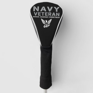 US Navy Veteran Honor Courage Commitment Golf Head Cover
