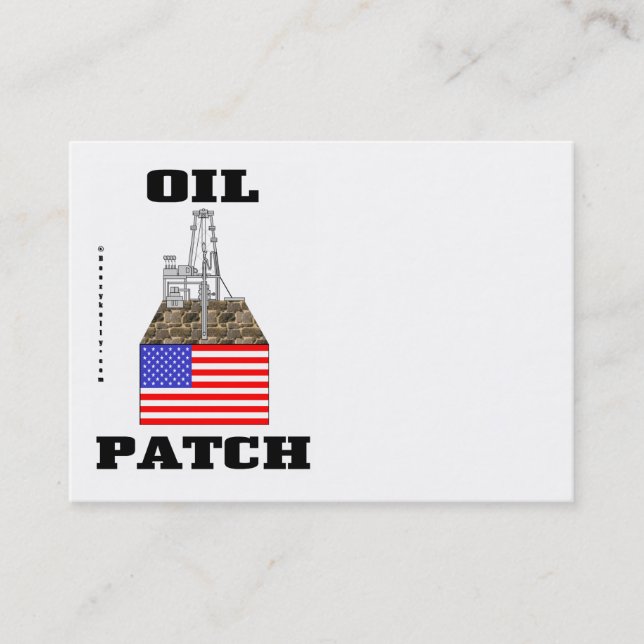 US Oil Patch,Business Cards,Oil,Rig,Oilman Business Card (Front)