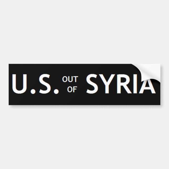 US OUT OF SYRIA Bumper Sticker (Front)