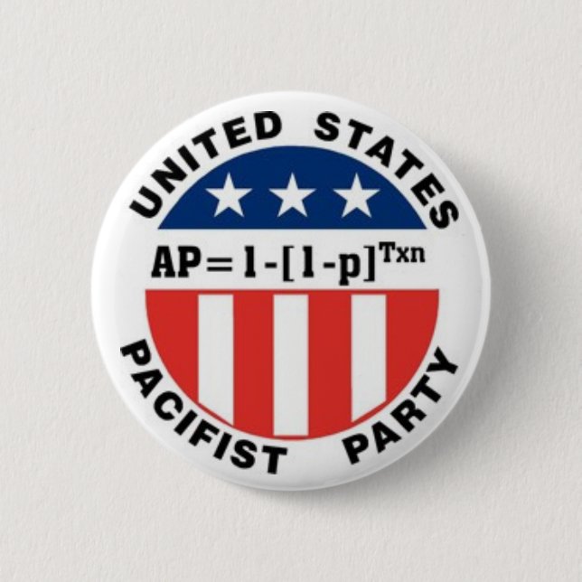 US Pacifist Party button (Front)