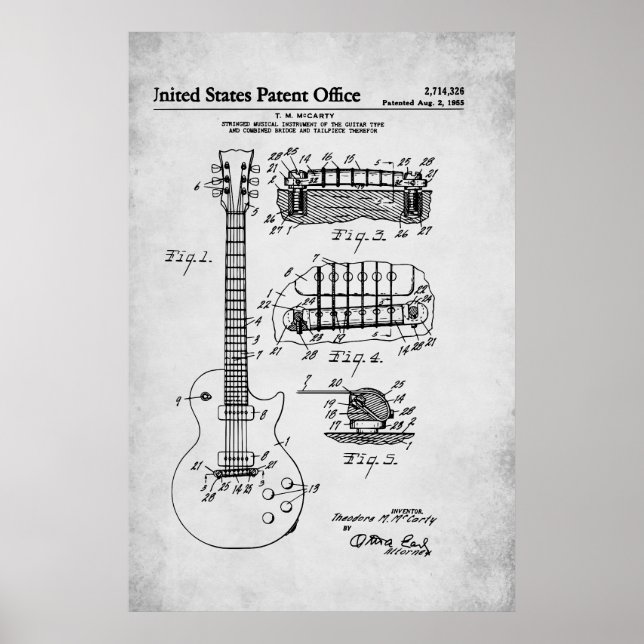 US Patent - Acoustic Guitar Poster (Front)