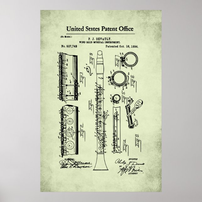 US Patent - Clarinet Poster (Front)