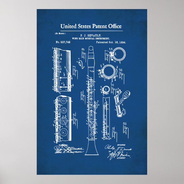 US Patent - Clarinet Poster (Front)