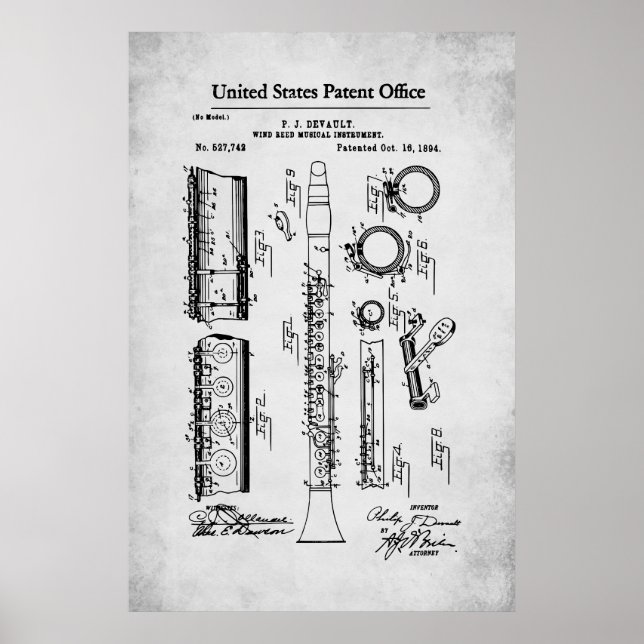 US Patent - Clarinet Poster (Front)