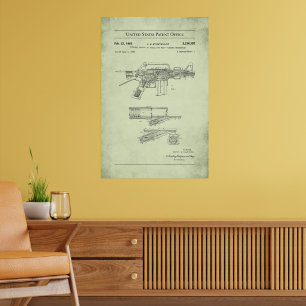 US Patent - Colt Automatic Rifle Poster