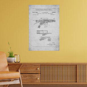US Patent - Colt Automatic Rifle Poster