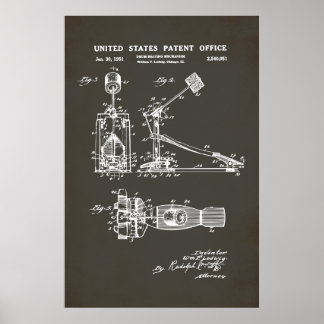 US Patent - Drum Pedal Poster