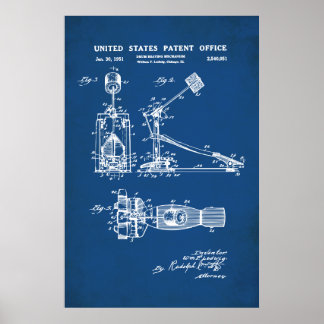 US Patent - Drum Pedal Poster