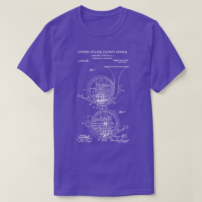 US Patent French Horn T-Shirt (Design Front)