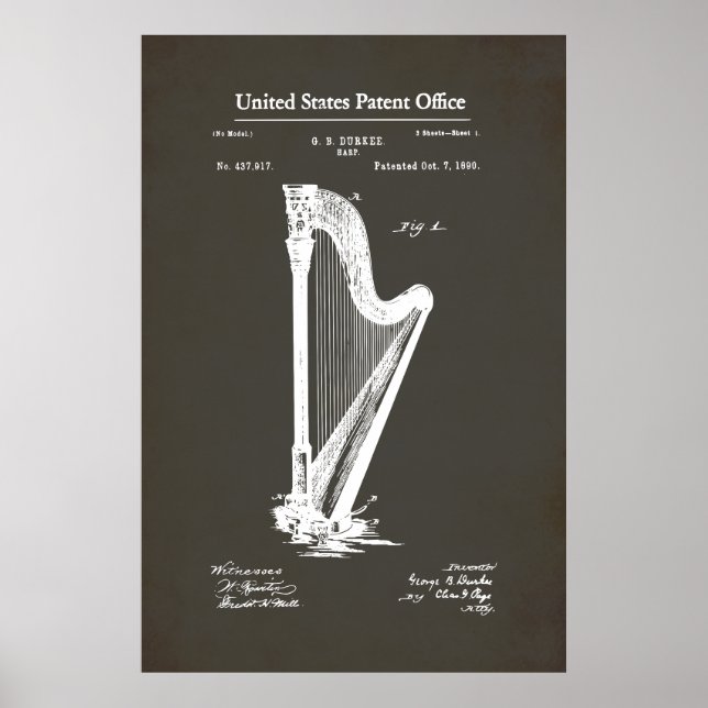 US Patent - Harp Poster (Front)